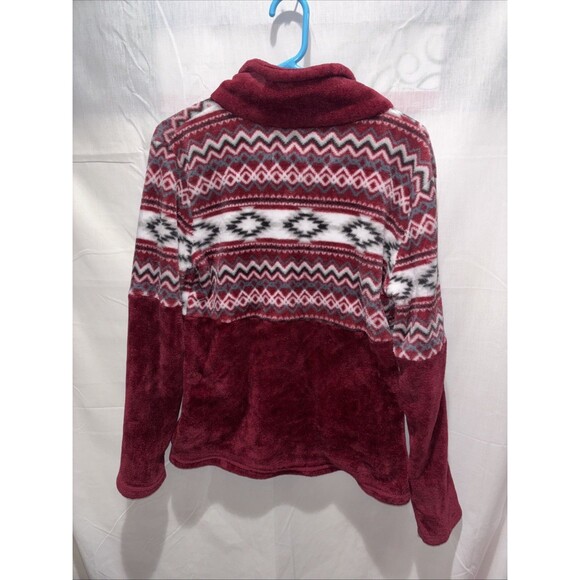 Trail Crest Women’s L Aztec Ultra Soft Women’s Plush Fleece Full Zip Jacket Ski - Picture 7 of 16